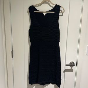 Milly Black Knit Patterned Dress